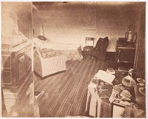 Foto’s van het voormalige woonhuis van koning Willem II (voorzijde en sterfkamer) door Adriaan van Beurden (1843-1915), september 1872. (Coll. Regionaal Archief Tilburg)