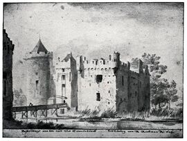 Kasteel Kronenburg tekening van Roelant Roghman, 1646-1647