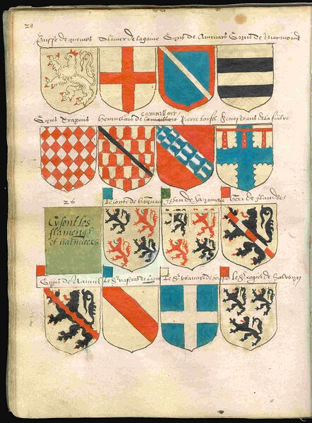 Bestand:Page 28 from a copy of Wapenboek Beyeren (armorial) from ca. 1600.jpg
