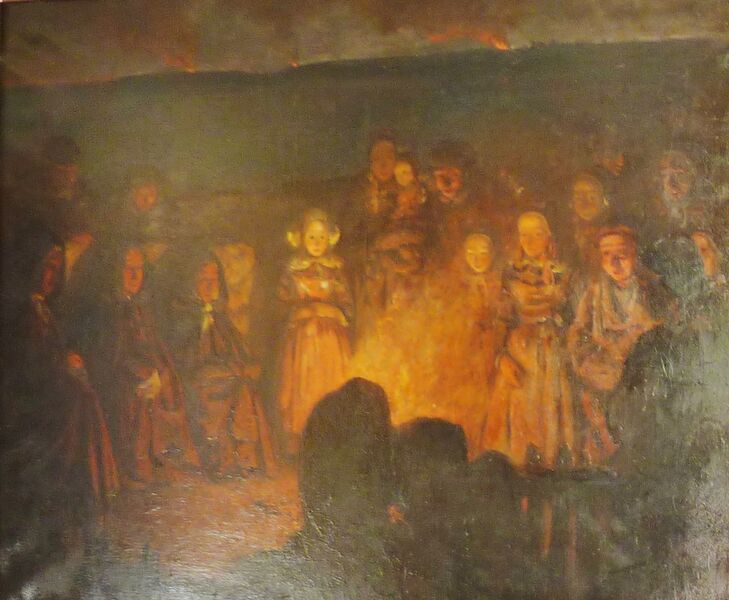 Bestand:016 Les feux de la Saint-Jean (Charles Cottet, huile sur toile, salon de 1901, manoir de Kerazan, fondation Astor).jpg