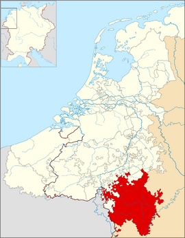 Het hertogdom Luxemburg na de annexatie van het graafschap Chiny in 1364.