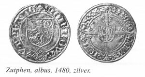 Zutphen, Albus, 1480, zilver