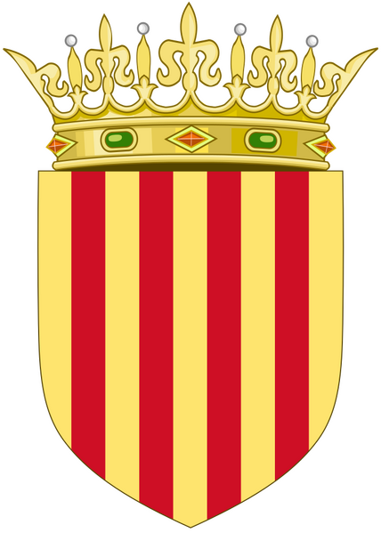 Bestand:Royal arms of Aragon (Crowned).svg