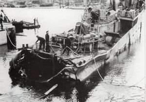 HNLMS. Abraham van der Hulst (1937) struck by a mine.jpg