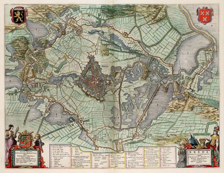 Bestand:Siege of Breda in 1637 by Frederick Henry - Breda Obsessa et Expvgnata (J.Blaeu).jpg