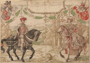 Bernaert van Orley (Netherlandish - Johan IV van Nassau and His Wife Maria van Loon-Heinsberg - Google Art Project.jpg