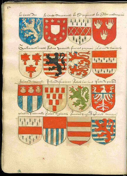 Bestand:Page 12 from a copy of Wapenboek Beyeren (armorial) from ca. 1600.jpg