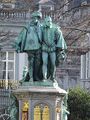 19e-eeuws standbeeld van Egmont en Horne op de Kleine Zavel, Brussel