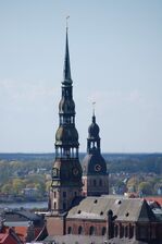 De St. Peterskerk in Riga in Letland.