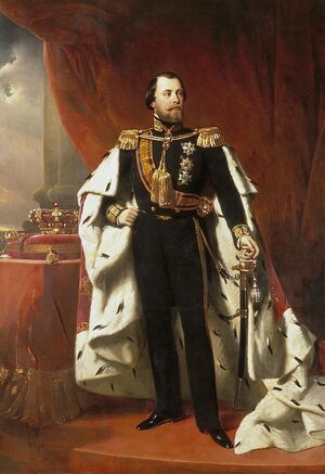 Portret van Koning Willem III der Nederlanden, Nicolaas Pieneman (1856)